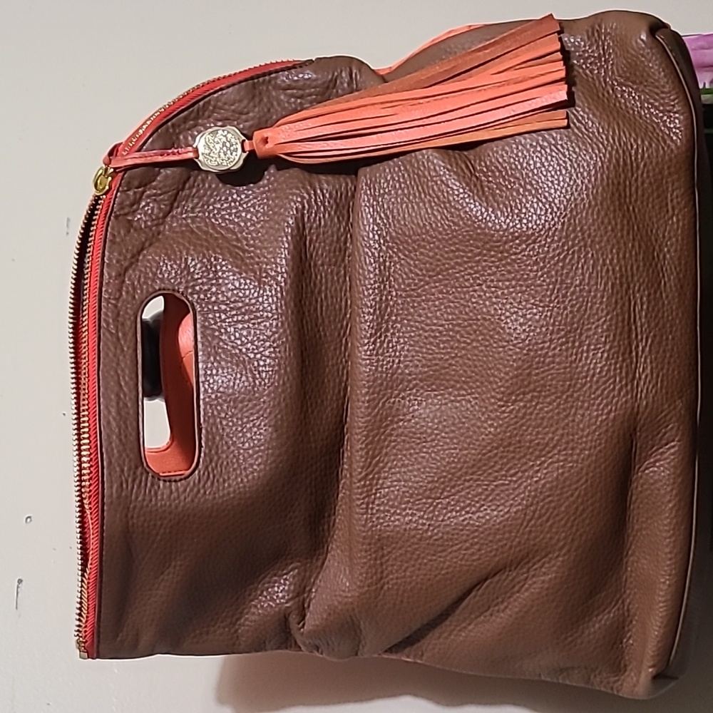 Vince Camuto Leather Monnogram Handbag - Picture 3 of 10